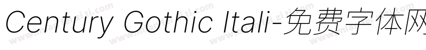 Century Gothic Itali字体转换
